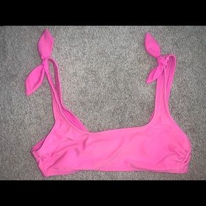 Pink target bikini top